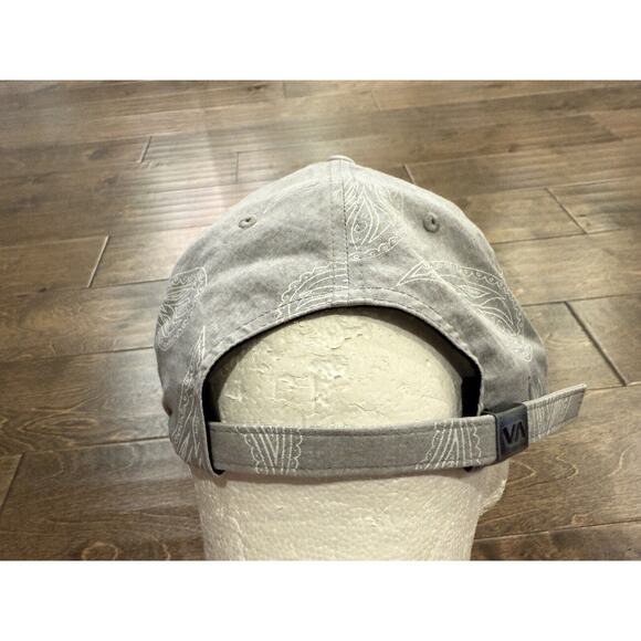 RVCA Mens Gray RVCA Leather Patch Mid Fit Rope SnapBack Trucker Hat Cap - Picture 6 of 9